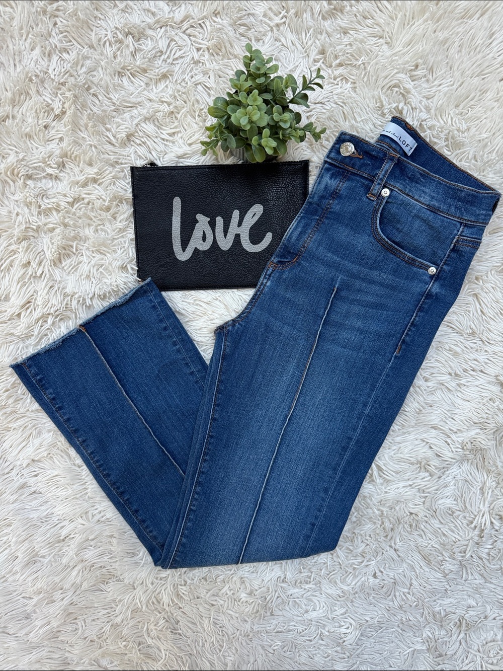 Loft Kick Crop Jeans 💗 Blue